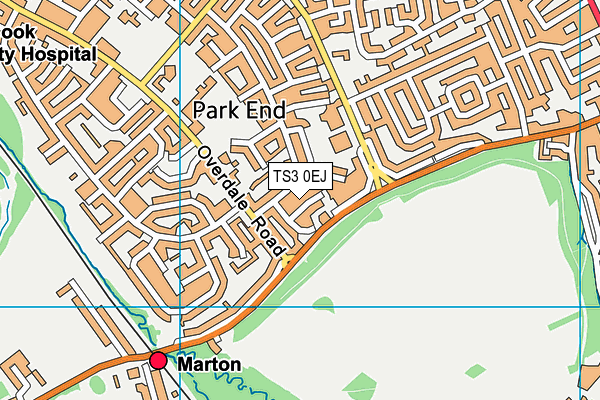 TS3 0EJ map - OS VectorMap District (Ordnance Survey)