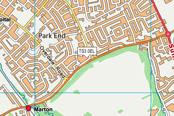 TS3 0EL map - OS VectorMap District (Ordnance Survey)