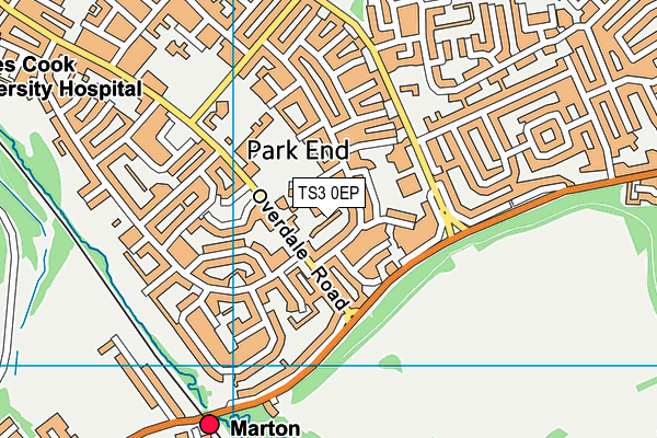 TS3 0EP map - OS VectorMap District (Ordnance Survey)