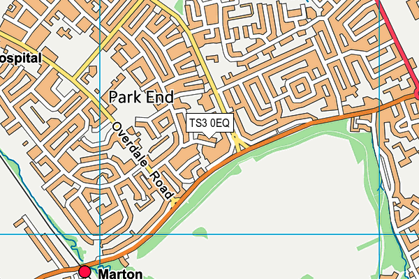 TS3 0EQ map - OS VectorMap District (Ordnance Survey)