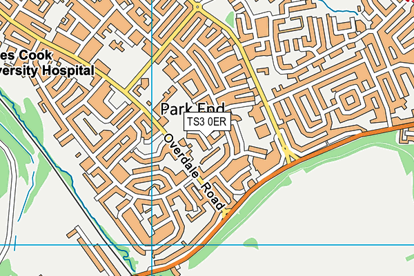 TS3 0ER map - OS VectorMap District (Ordnance Survey)