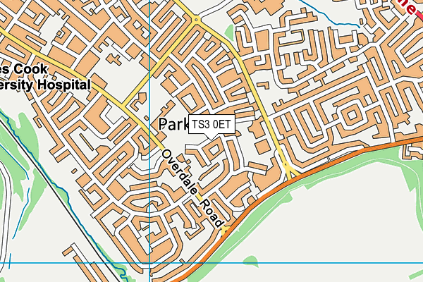 TS3 0ET map - OS VectorMap District (Ordnance Survey)