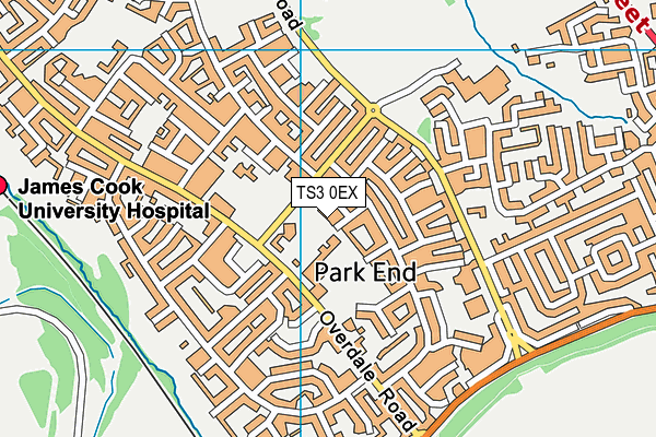 TS3 0EX map - OS VectorMap District (Ordnance Survey)