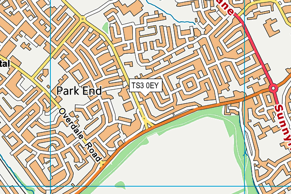 TS3 0EY map - OS VectorMap District (Ordnance Survey)