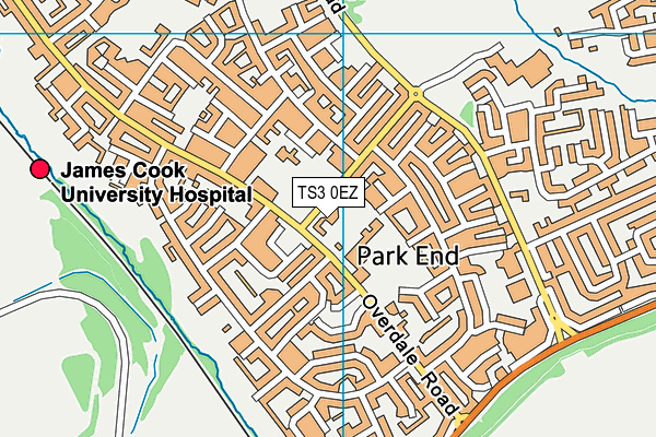 TS3 0EZ map - OS VectorMap District (Ordnance Survey)