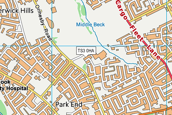 TS3 0HA map - OS VectorMap District (Ordnance Survey)