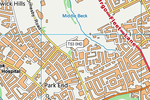 TS3 0HD map - OS VectorMap District (Ordnance Survey)