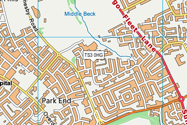 TS3 0HG map - OS VectorMap District (Ordnance Survey)