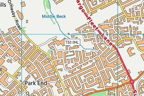 TS3 0HL map - OS VectorMap District (Ordnance Survey)