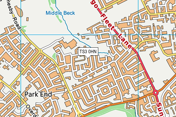 TS3 0HN map - OS VectorMap District (Ordnance Survey)