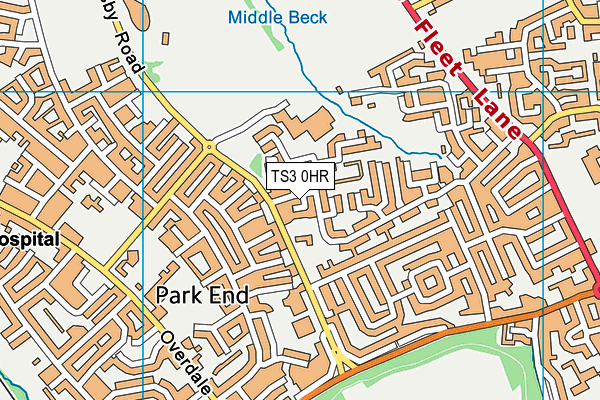 TS3 0HR map - OS VectorMap District (Ordnance Survey)