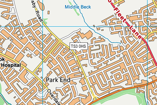 TS3 0HS map - OS VectorMap District (Ordnance Survey)