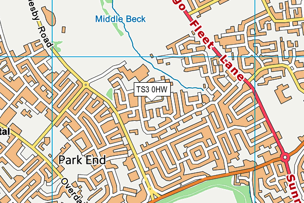 TS3 0HW map - OS VectorMap District (Ordnance Survey)