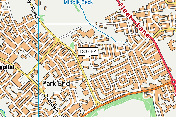 TS3 0HZ map - OS VectorMap District (Ordnance Survey)