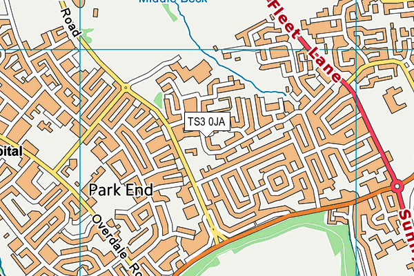 TS3 0JA map - OS VectorMap District (Ordnance Survey)