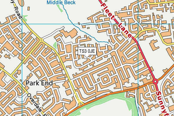 TS3 0JE map - OS VectorMap District (Ordnance Survey)