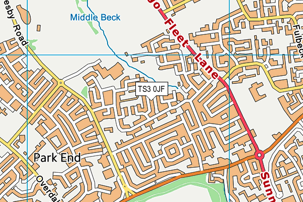 TS3 0JF map - OS VectorMap District (Ordnance Survey)