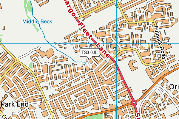 TS3 0JL map - OS VectorMap District (Ordnance Survey)