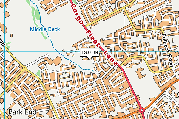 TS3 0JN map - OS VectorMap District (Ordnance Survey)