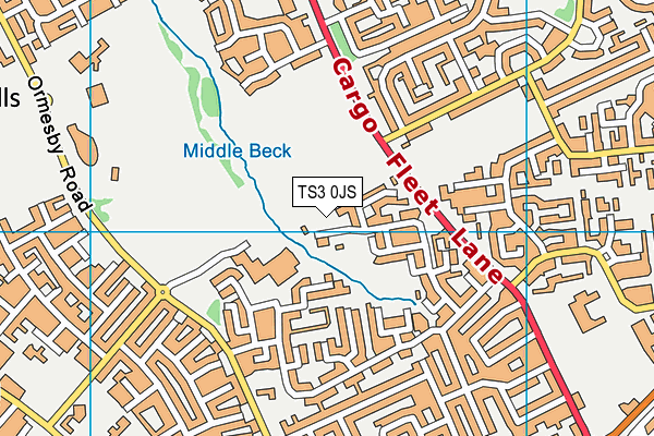 TS3 0JS map - OS VectorMap District (Ordnance Survey)