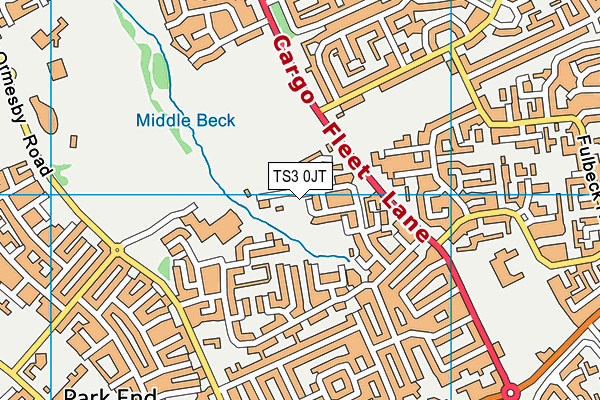TS3 0JT map - OS VectorMap District (Ordnance Survey)