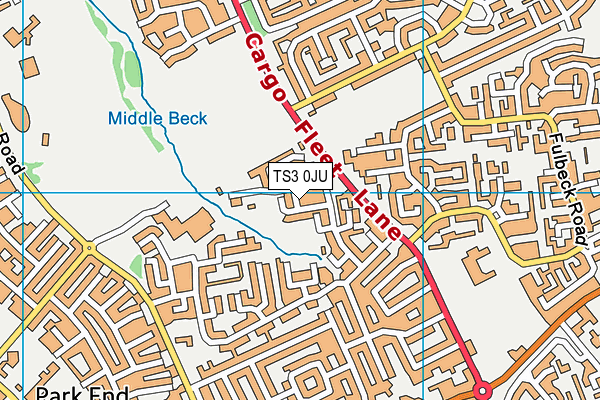 TS3 0JU map - OS VectorMap District (Ordnance Survey)