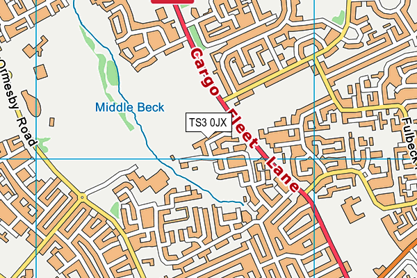 TS3 0JX map - OS VectorMap District (Ordnance Survey)