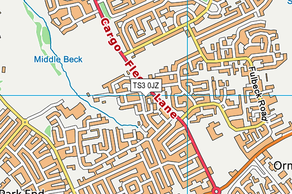 TS3 0JZ map - OS VectorMap District (Ordnance Survey)