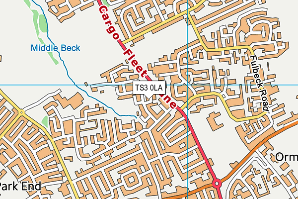 TS3 0LA map - OS VectorMap District (Ordnance Survey)