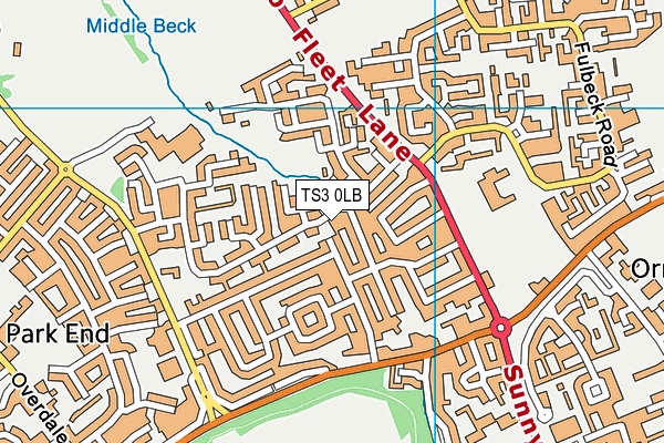 TS3 0LB map - OS VectorMap District (Ordnance Survey)