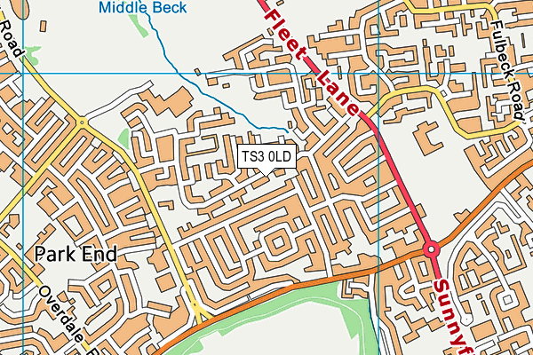 TS3 0LD map - OS VectorMap District (Ordnance Survey)