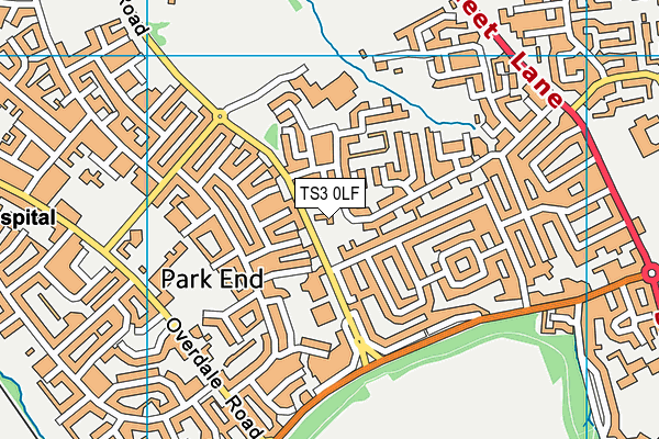 TS3 0LF map - OS VectorMap District (Ordnance Survey)