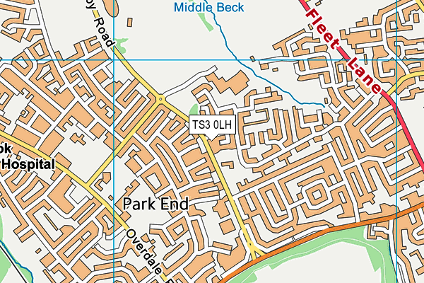 TS3 0LH map - OS VectorMap District (Ordnance Survey)