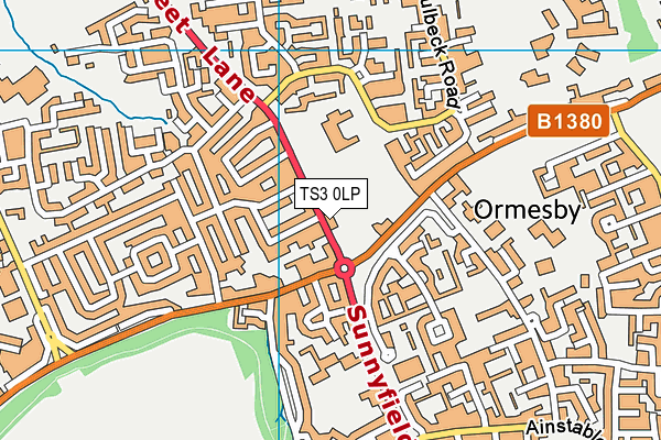 TS3 0LP map - OS VectorMap District (Ordnance Survey)