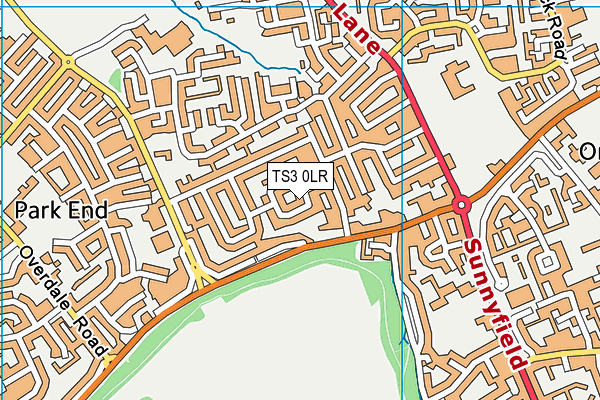 TS3 0LR map - OS VectorMap District (Ordnance Survey)