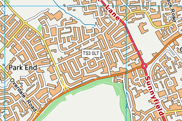 TS3 0LT map - OS VectorMap District (Ordnance Survey)