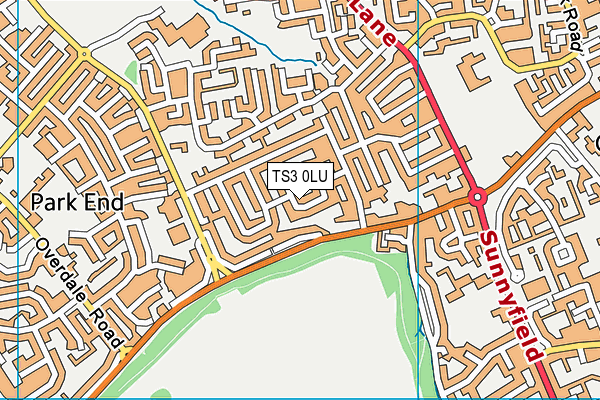 TS3 0LU map - OS VectorMap District (Ordnance Survey)