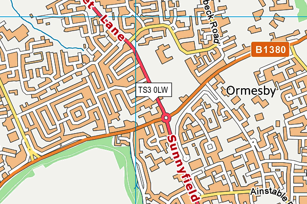 TS3 0LW map - OS VectorMap District (Ordnance Survey)