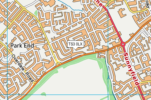 TS3 0LX map - OS VectorMap District (Ordnance Survey)