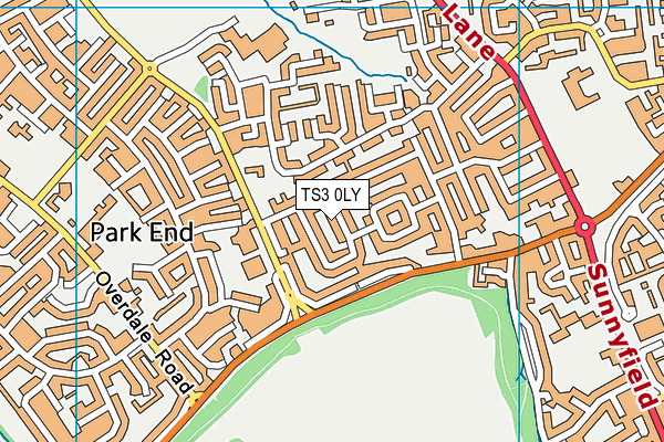 TS3 0LY map - OS VectorMap District (Ordnance Survey)