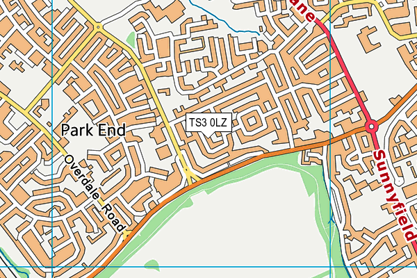 TS3 0LZ map - OS VectorMap District (Ordnance Survey)