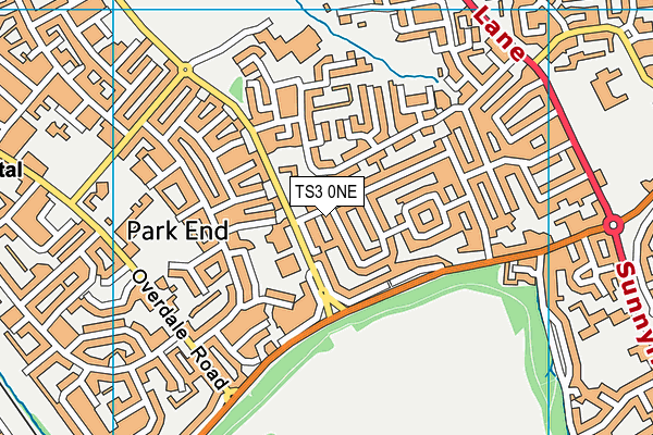 TS3 0NE map - OS VectorMap District (Ordnance Survey)