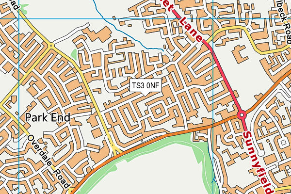 TS3 0NF map - OS VectorMap District (Ordnance Survey)