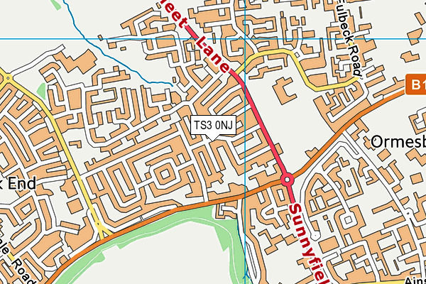 TS3 0NJ map - OS VectorMap District (Ordnance Survey)