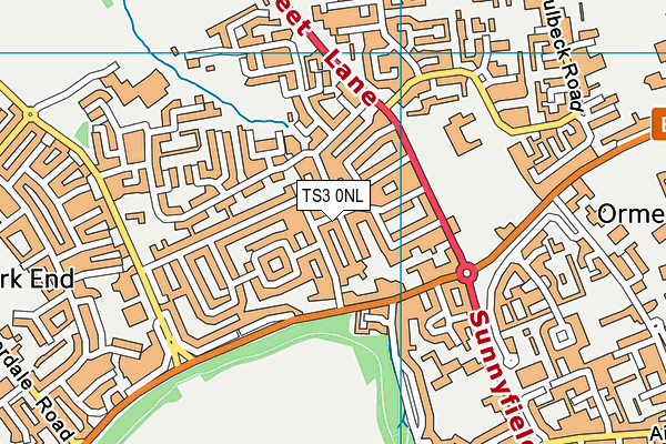 TS3 0NL map - OS VectorMap District (Ordnance Survey)
