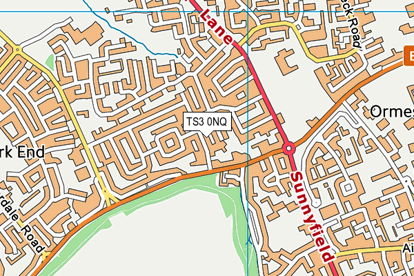 TS3 0NQ map - OS VectorMap District (Ordnance Survey)