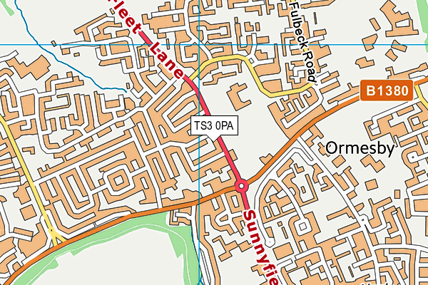 TS3 0PA map - OS VectorMap District (Ordnance Survey)