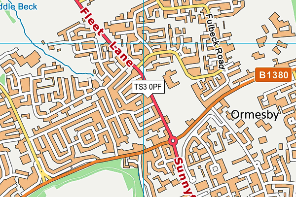 TS3 0PF map - OS VectorMap District (Ordnance Survey)