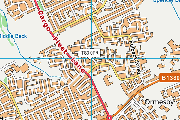 TS3 0PR map - OS VectorMap District (Ordnance Survey)