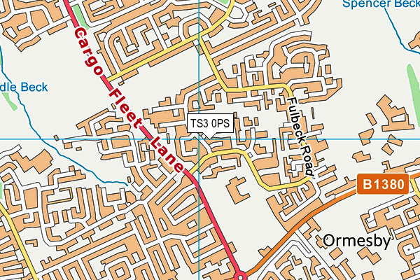 TS3 0PS map - OS VectorMap District (Ordnance Survey)